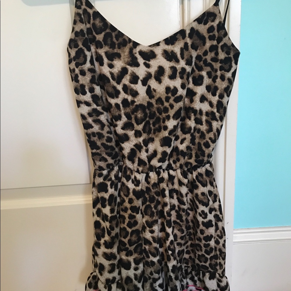 Cheetah print romper from local boutique